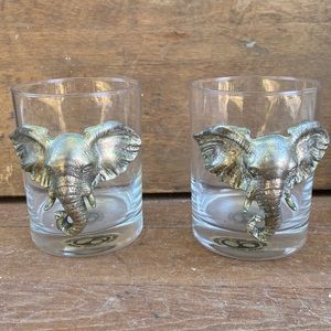 Vintage Arthur Court Elephant Glasses